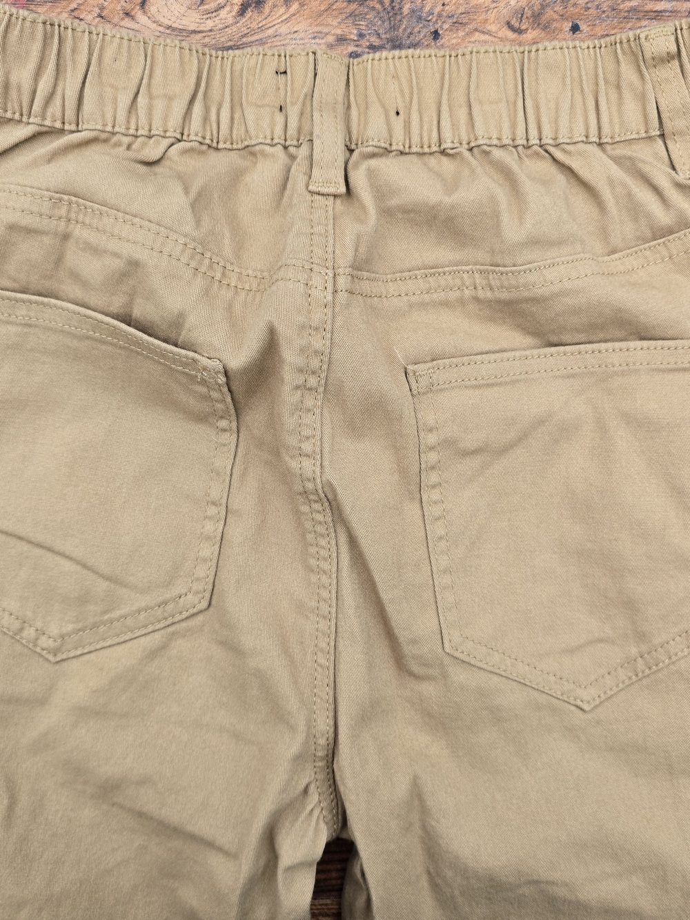 Women's Cotton Khaki Hiking Cargo Jogger Pants Elastic Waist Size M - Picture 6 of 8